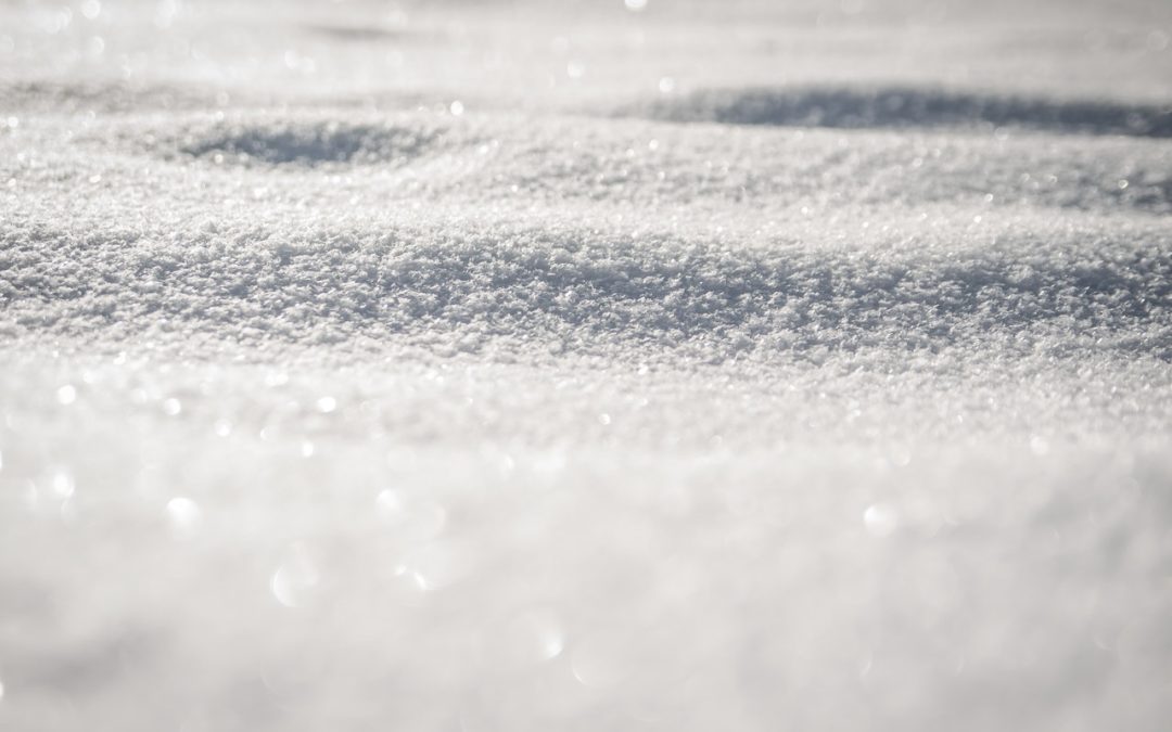 A close up of the snow on the ground